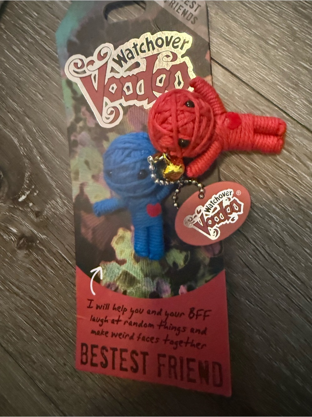 voodoo watch over best friends keychain
